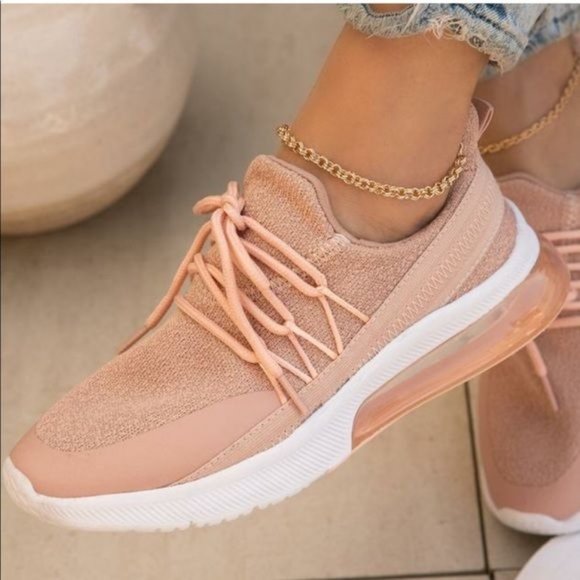 !! NEW !! Mauve Slip On Bubble Sole Sneakers - Picture 3 of 3